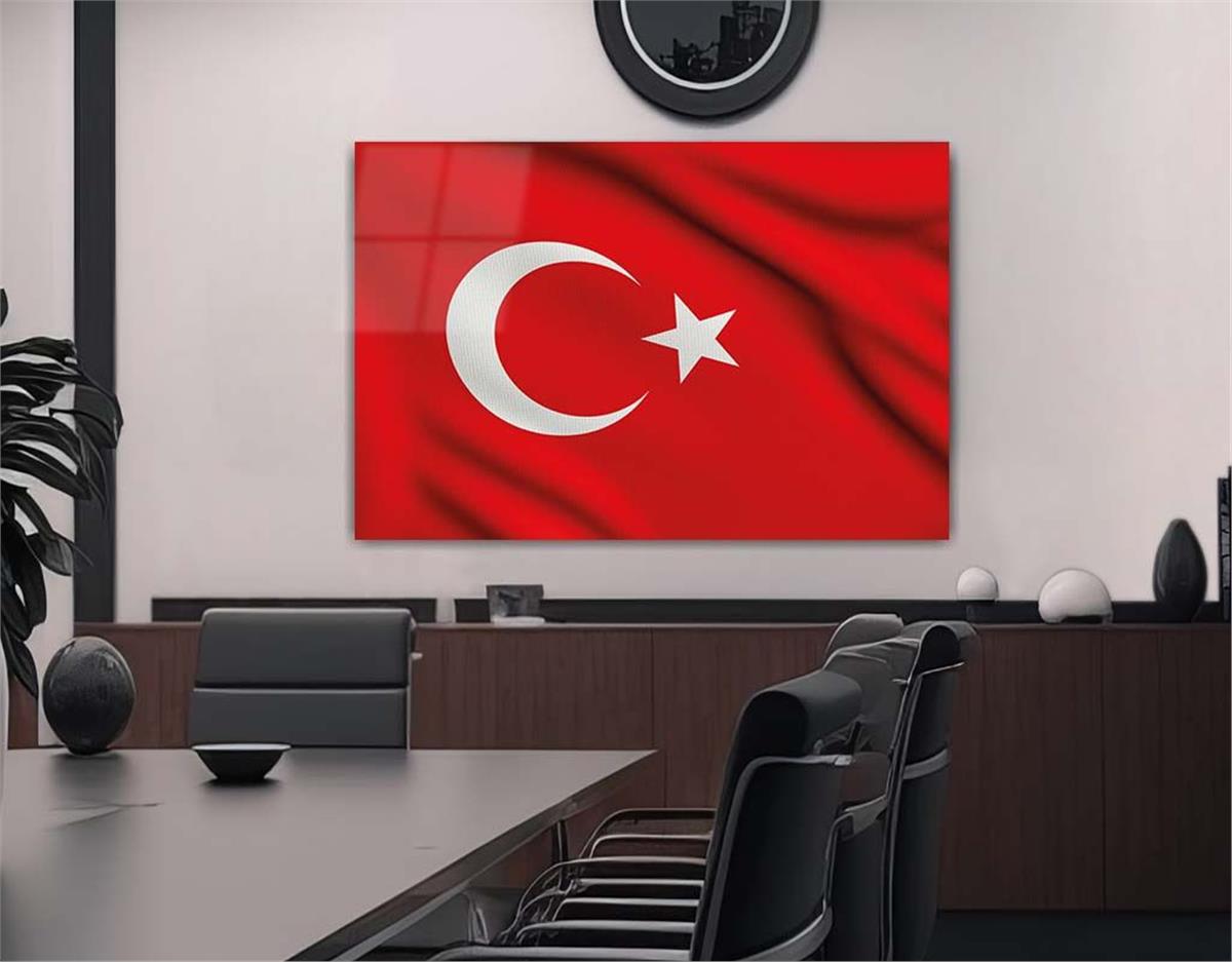 Yatay Vatan Temalı Cam Tablo66
