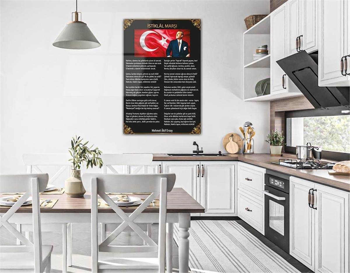Turkse National Anthem Gehard Glasschilderij 