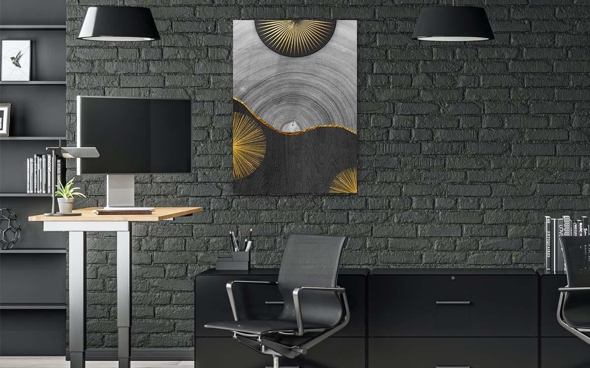Dikey Sanat Temalı Cam Tablo 291
