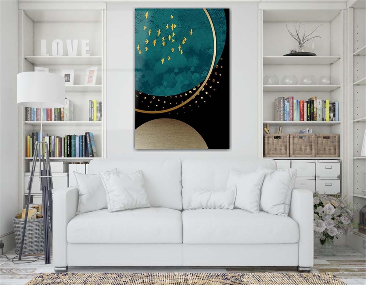 Vertical Tempered Glasss Wall Arts Art-Themed225