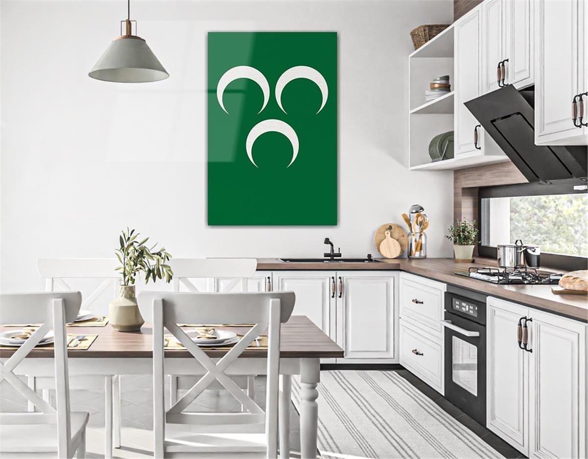 Drie Crescent Glasschilderij