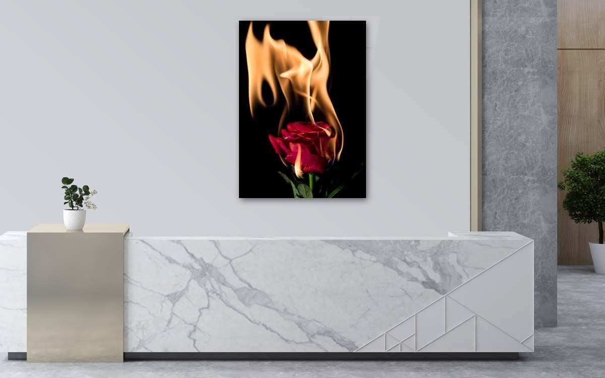 Kunst Thema auf bedrucktem Glas