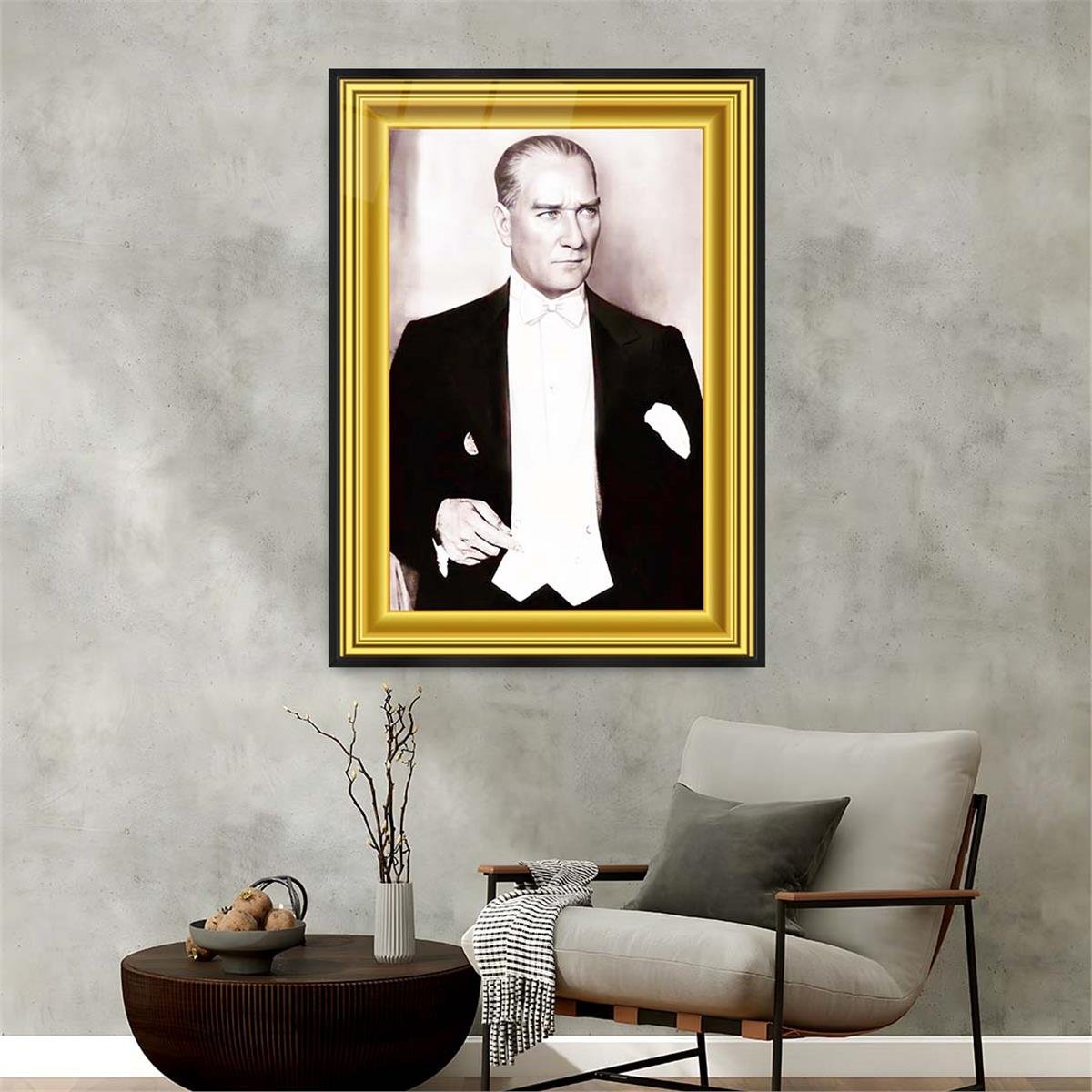 Tableau en verre  à thème national avec cadre en aluminium 105