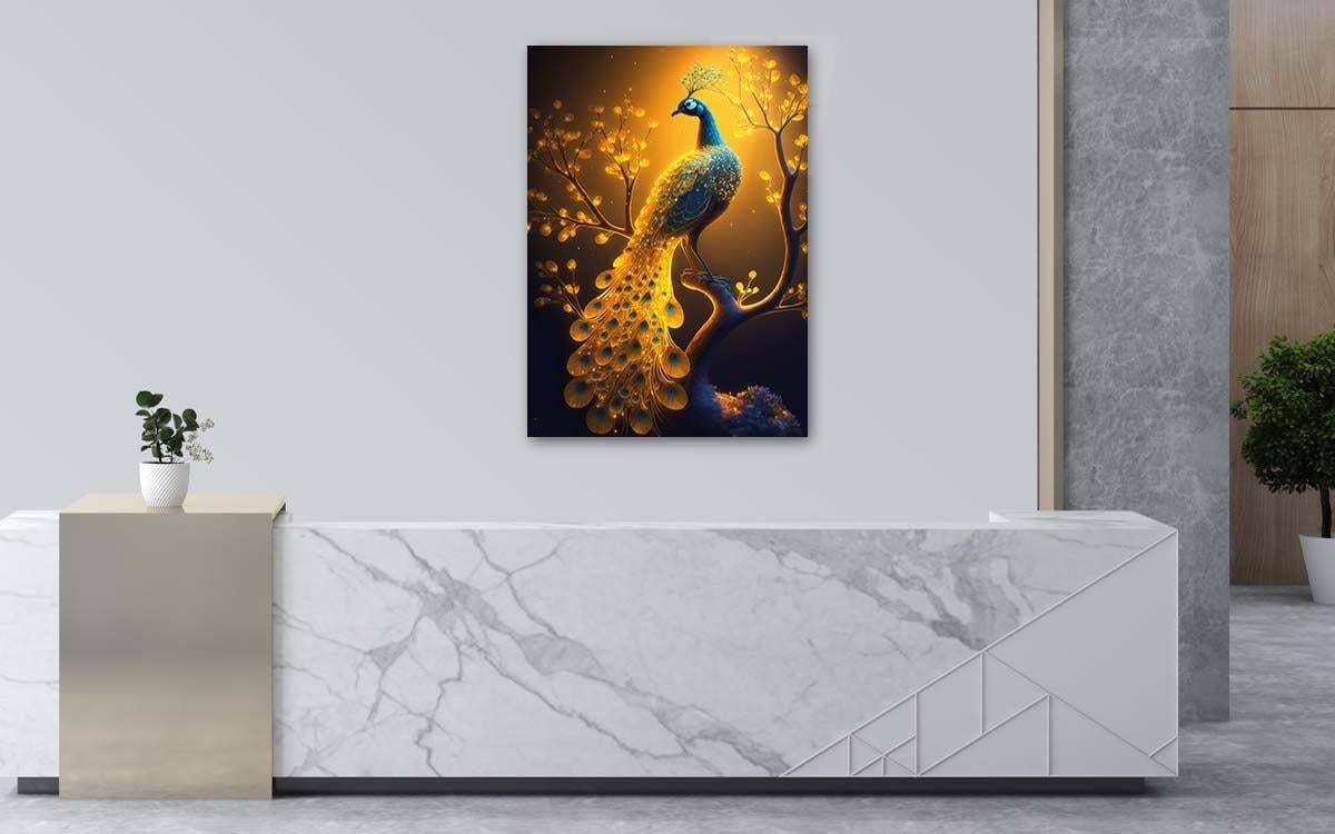 Vertical Tempered Glasss Wall Arts Natured-Themed162