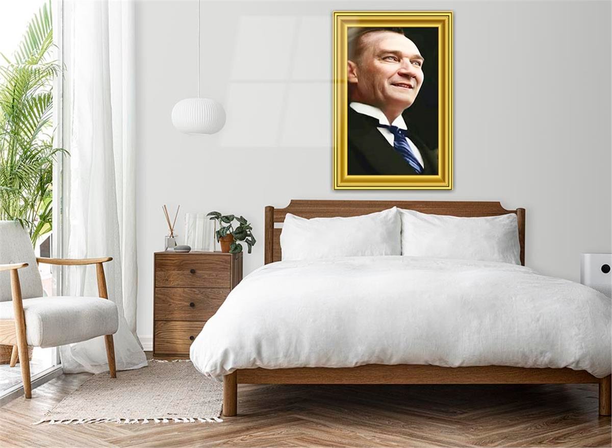 Mustafa Kemal Atatürk Gehard Glasschilderij 