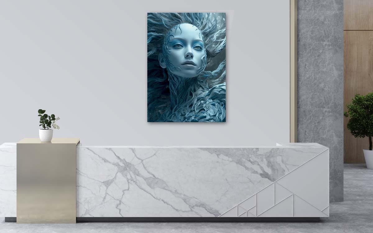 Kunst Thema auf bedrucktem Glas