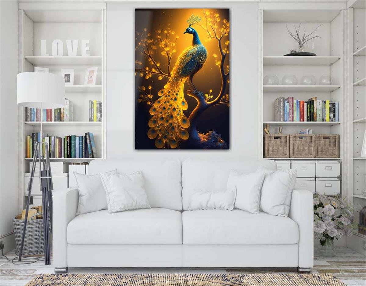 Vertical Tempered Glasss Wall Arts Natured-Themed162