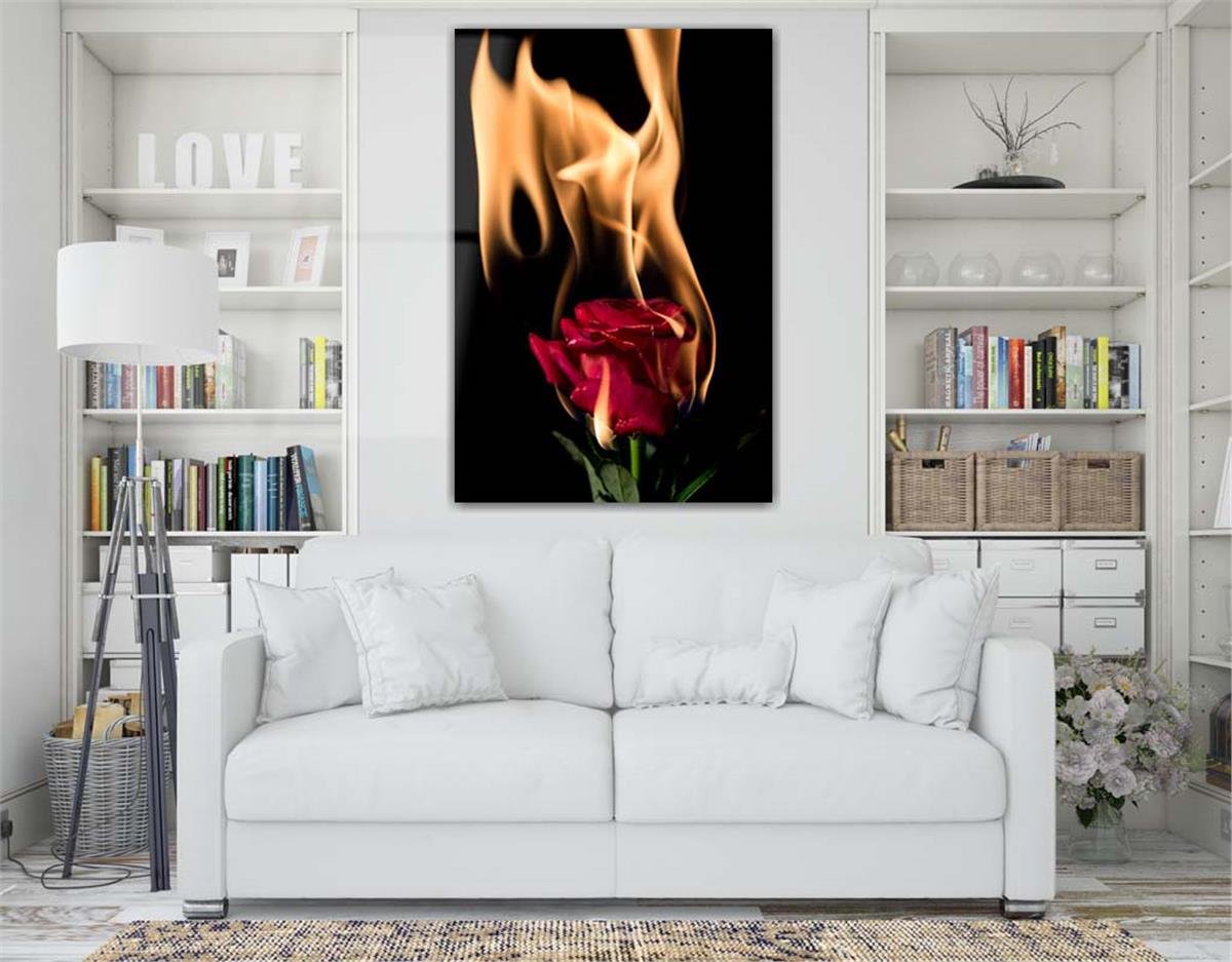 Kunst Thema auf bedrucktem Glas