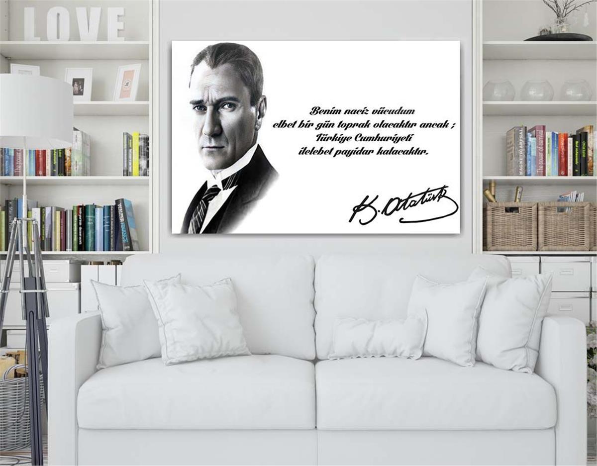 MUSTAFA KEMAL ATATÜRK GÖRSELLİ CAM TABLO