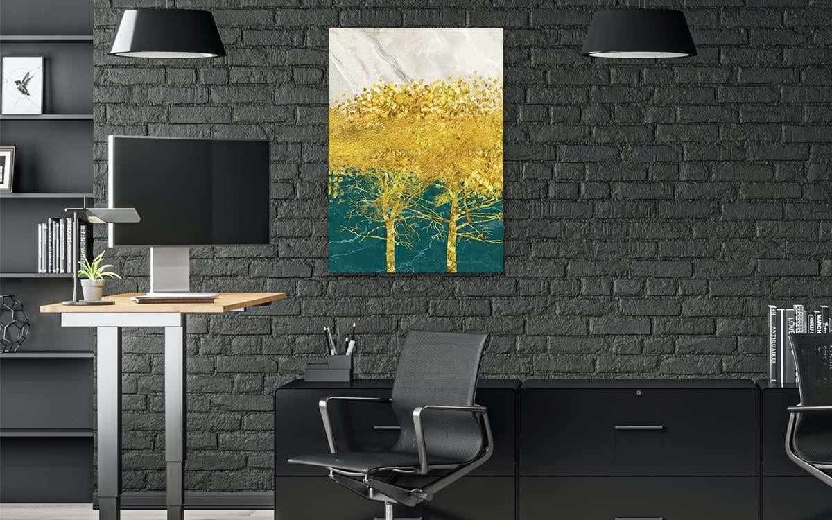 Dikey Sanat Temalı Cam Tablo224