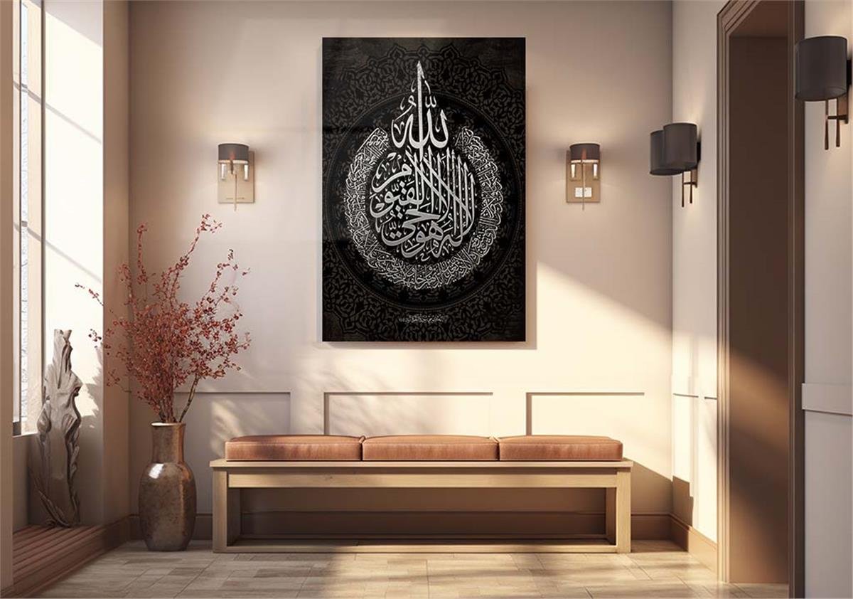 Religiöses Thema auf bedrucktem Glas