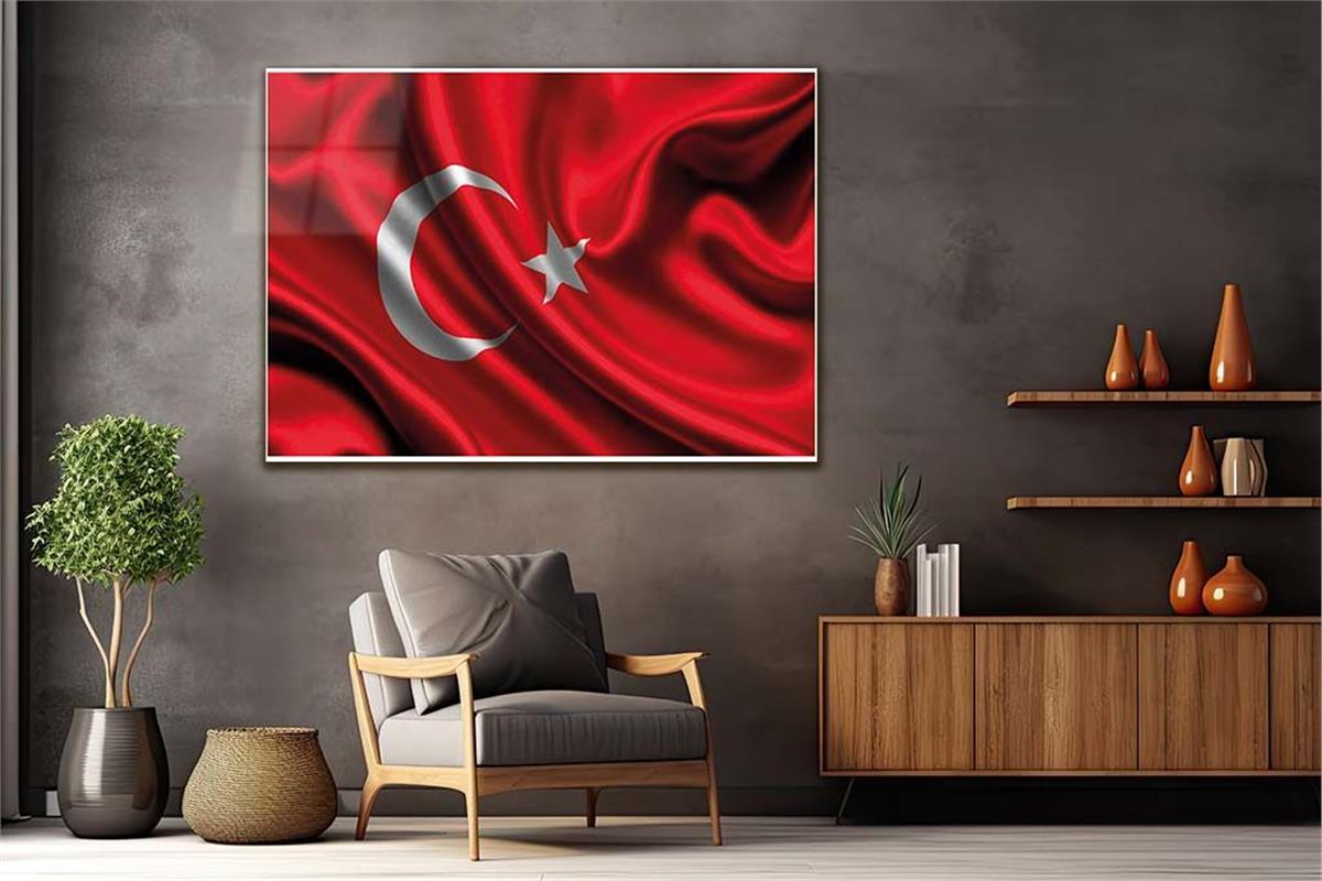 Yatay Vatan Temalı Cam Tablo89