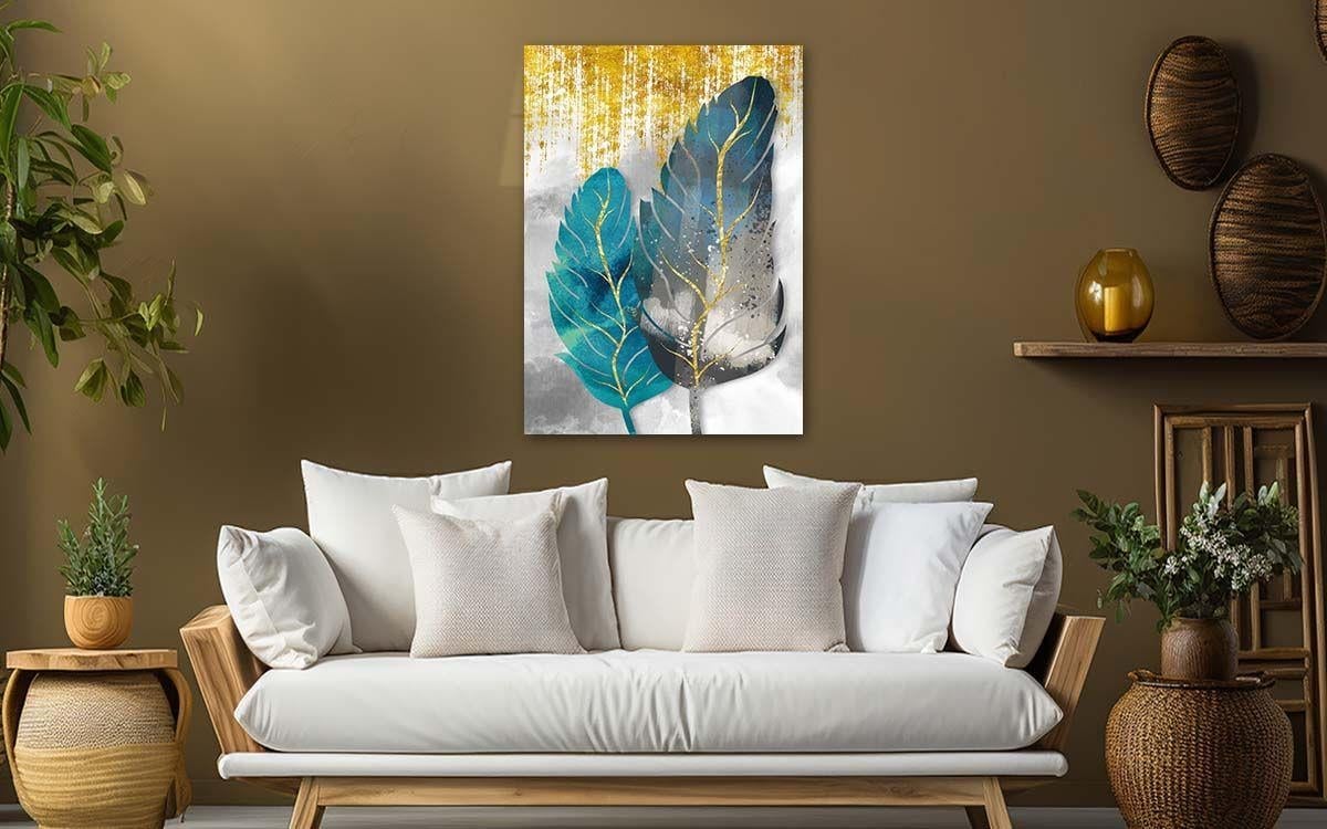 Dikey Sanat Temalı Cam Tablo 334
