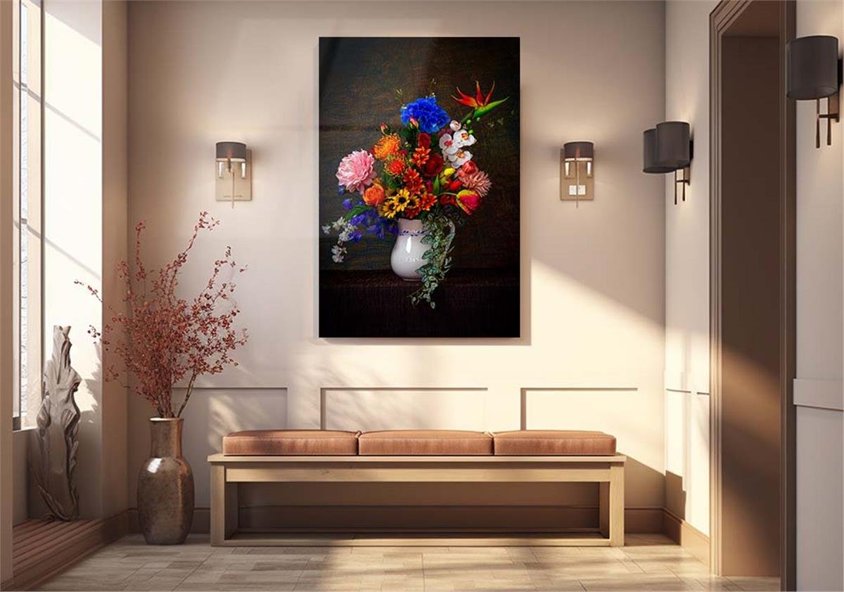 Kunst Thema auf bedrucktem Glas