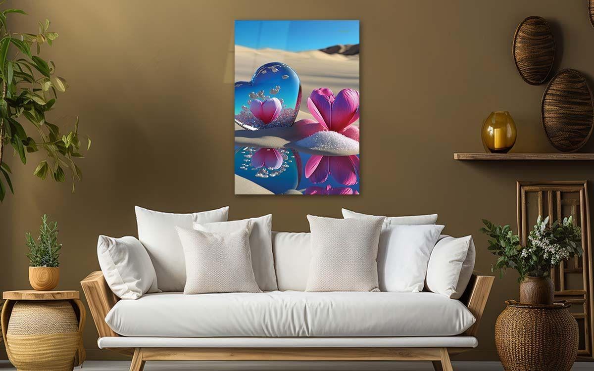 Dikey Sanat Temalı Cam Tablo 308