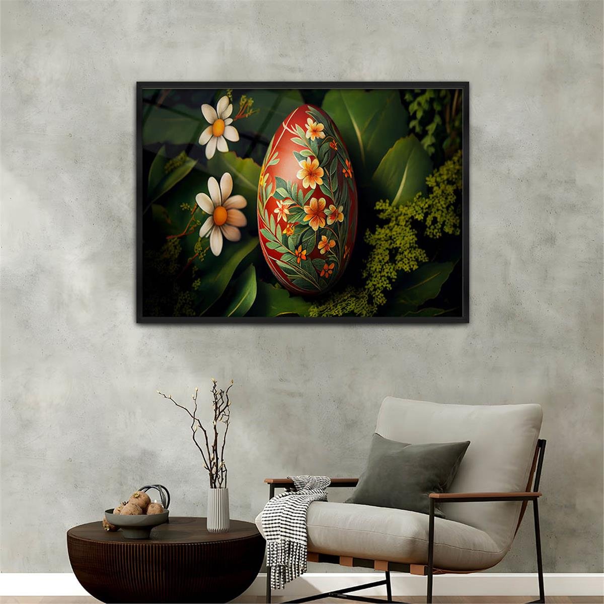 Tableau à thème de la nature avec cadre aluminium 038