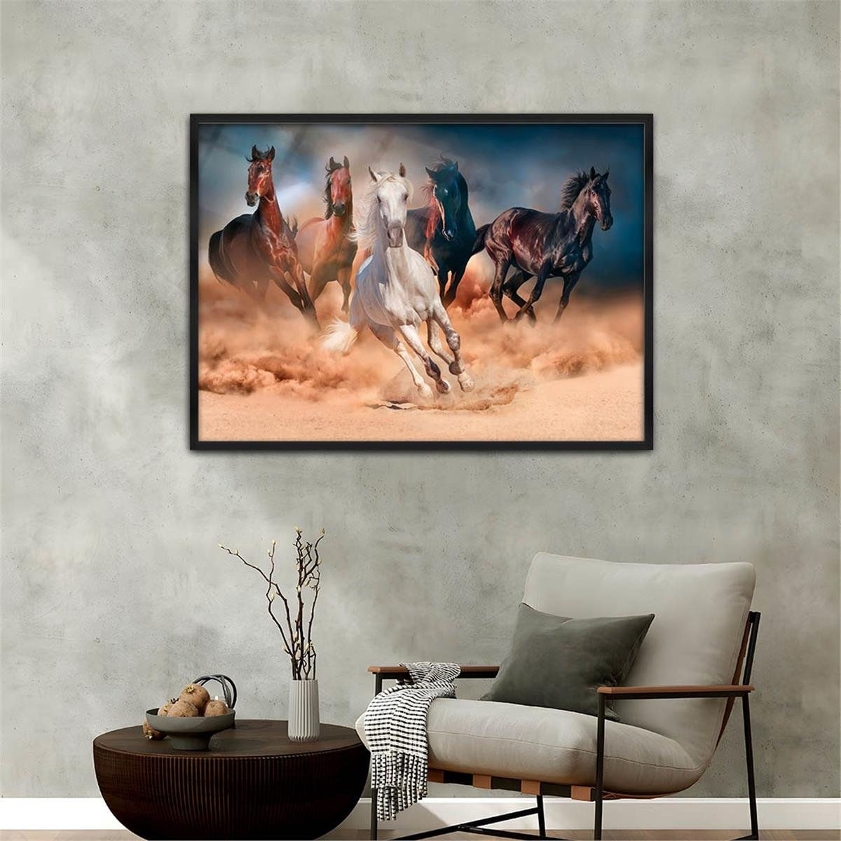 Aluminum-Framed Natured-Themed Tempered Glass Wall Art 165