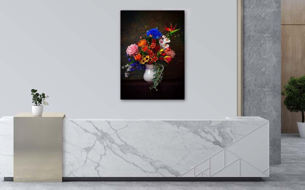 Kunst Thema auf bedrucktem Glas