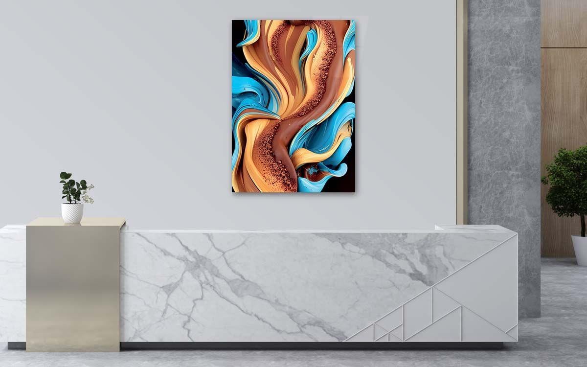 Kunst Thema auf bedrucktem Glas