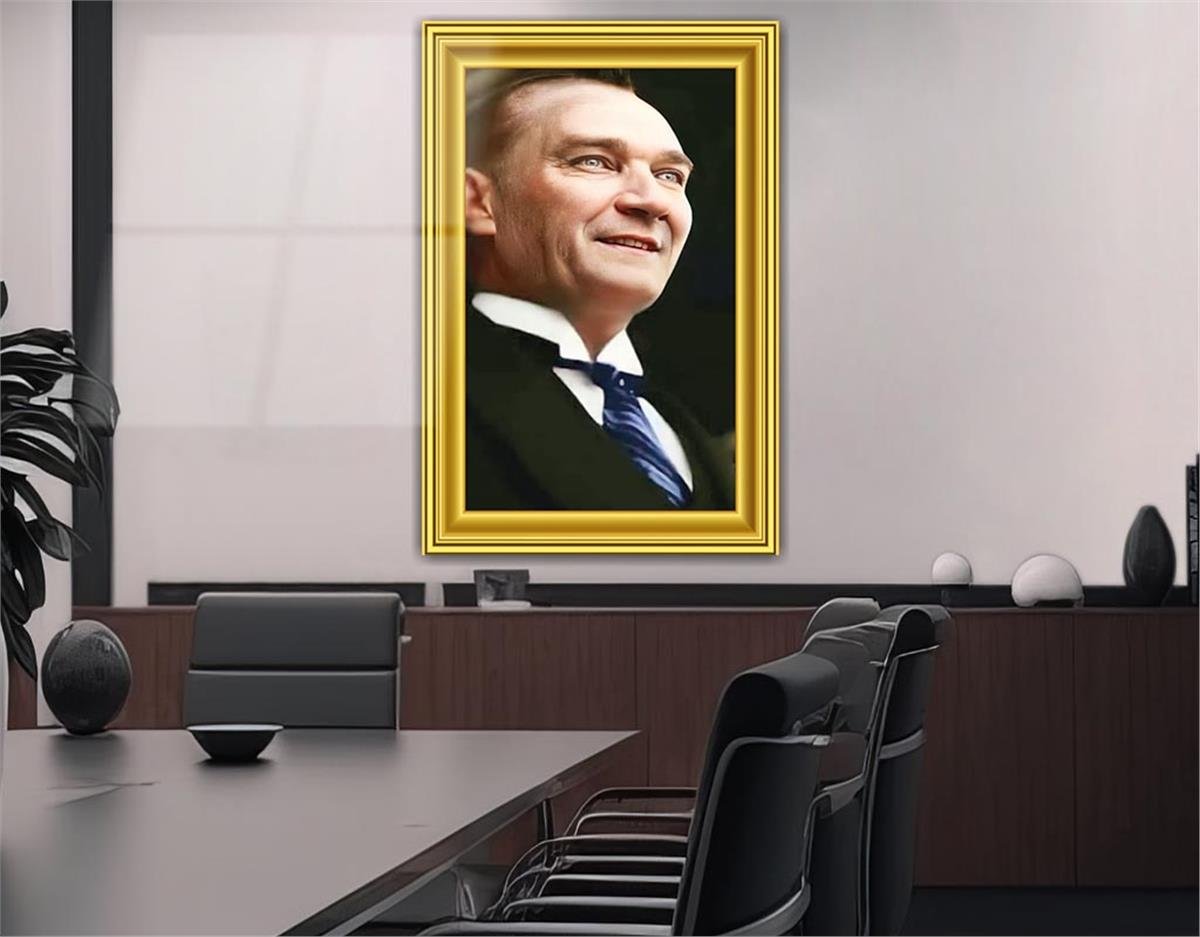 Mustafa Kemal Atatürk Gehard Glasschilderij 