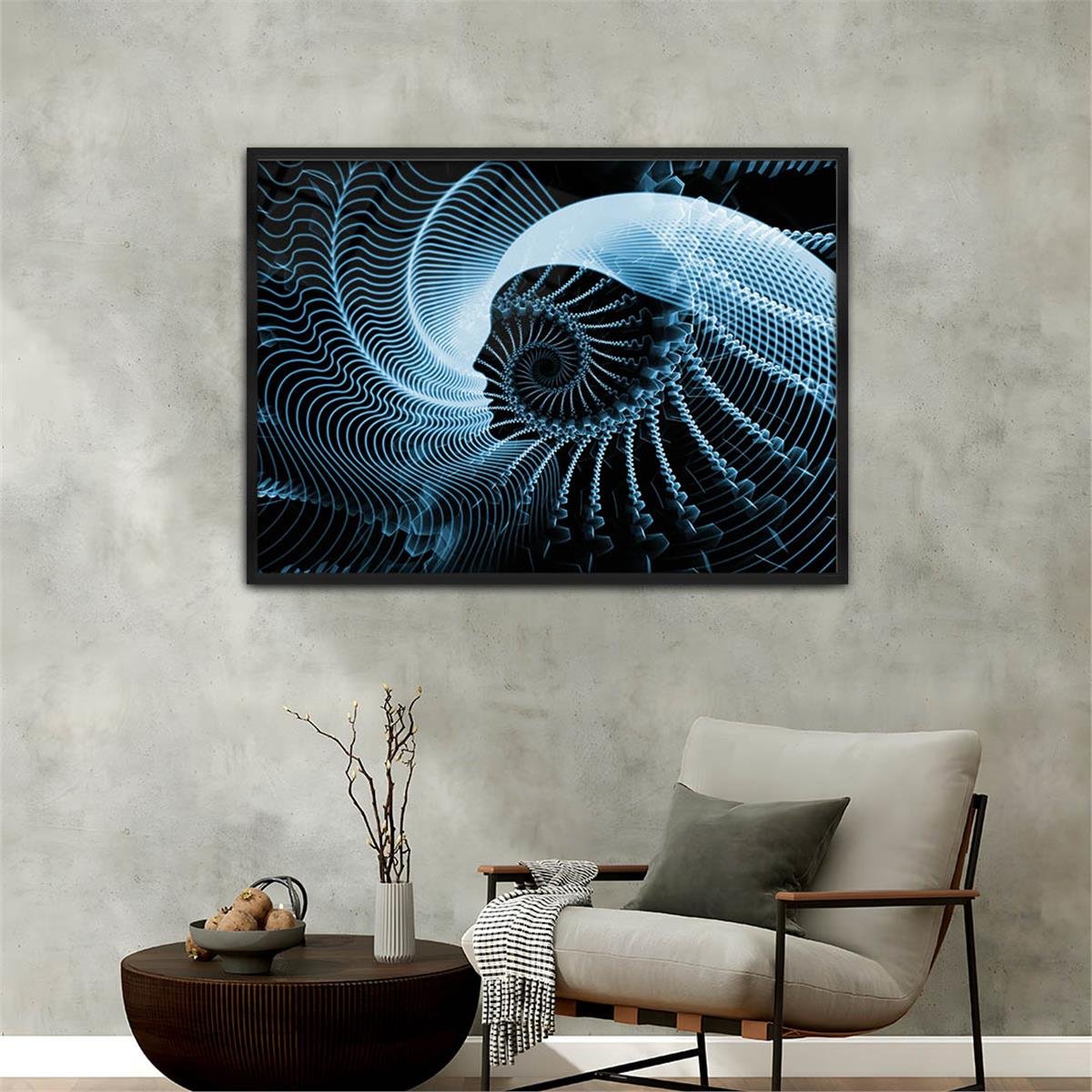 bedrucktes Glas mit Aluminiumrahmen und Kunst Themen 
