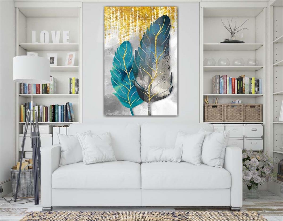 Dikey Sanat Temalı Cam Tablo 334