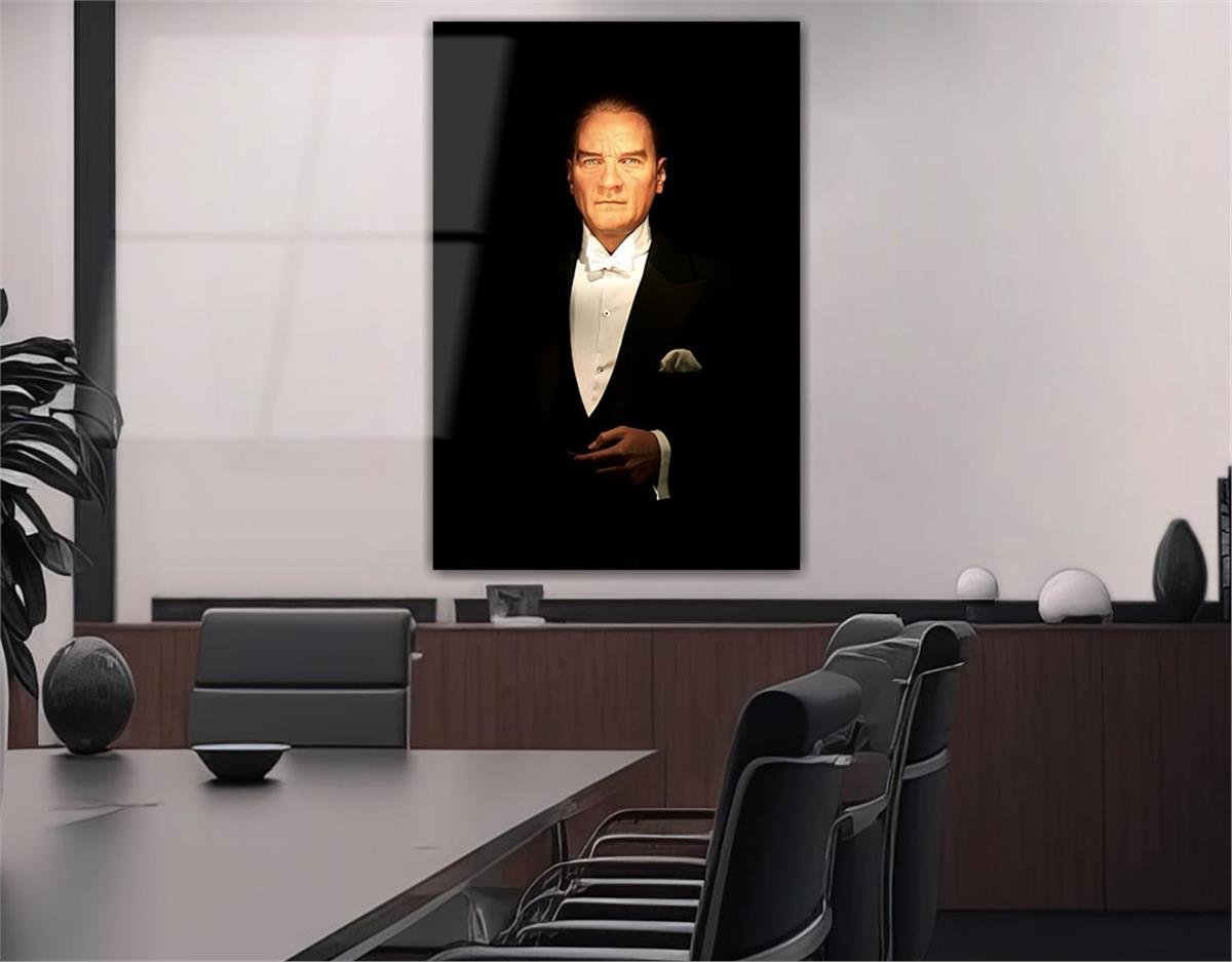 MUSTAFA KEMAL ATATÜRK GÖRSELLİ CAM TABLO