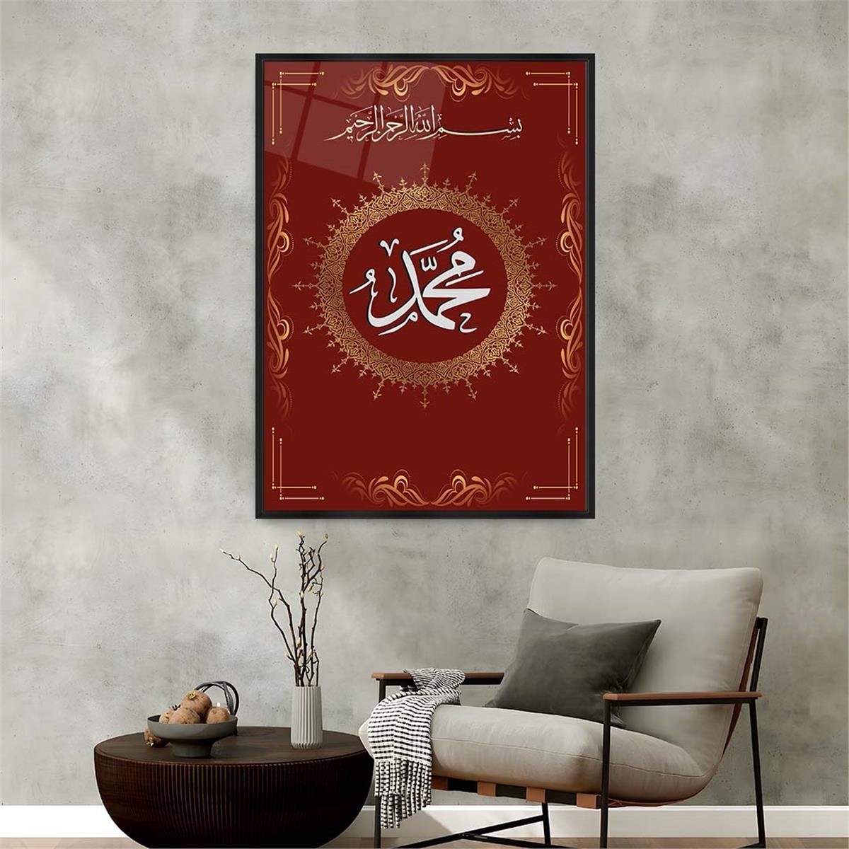 Aluminum-Framed Religious-Themed Tempered Glass Wall Art 094