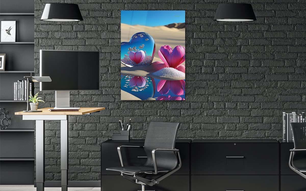 Dikey Sanat Temalı Cam Tablo 308