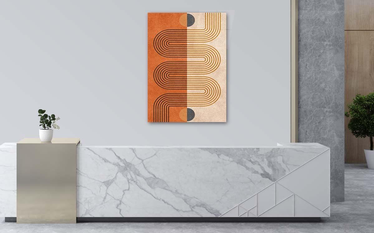 Kunst Thema auf bedrucktem Glas