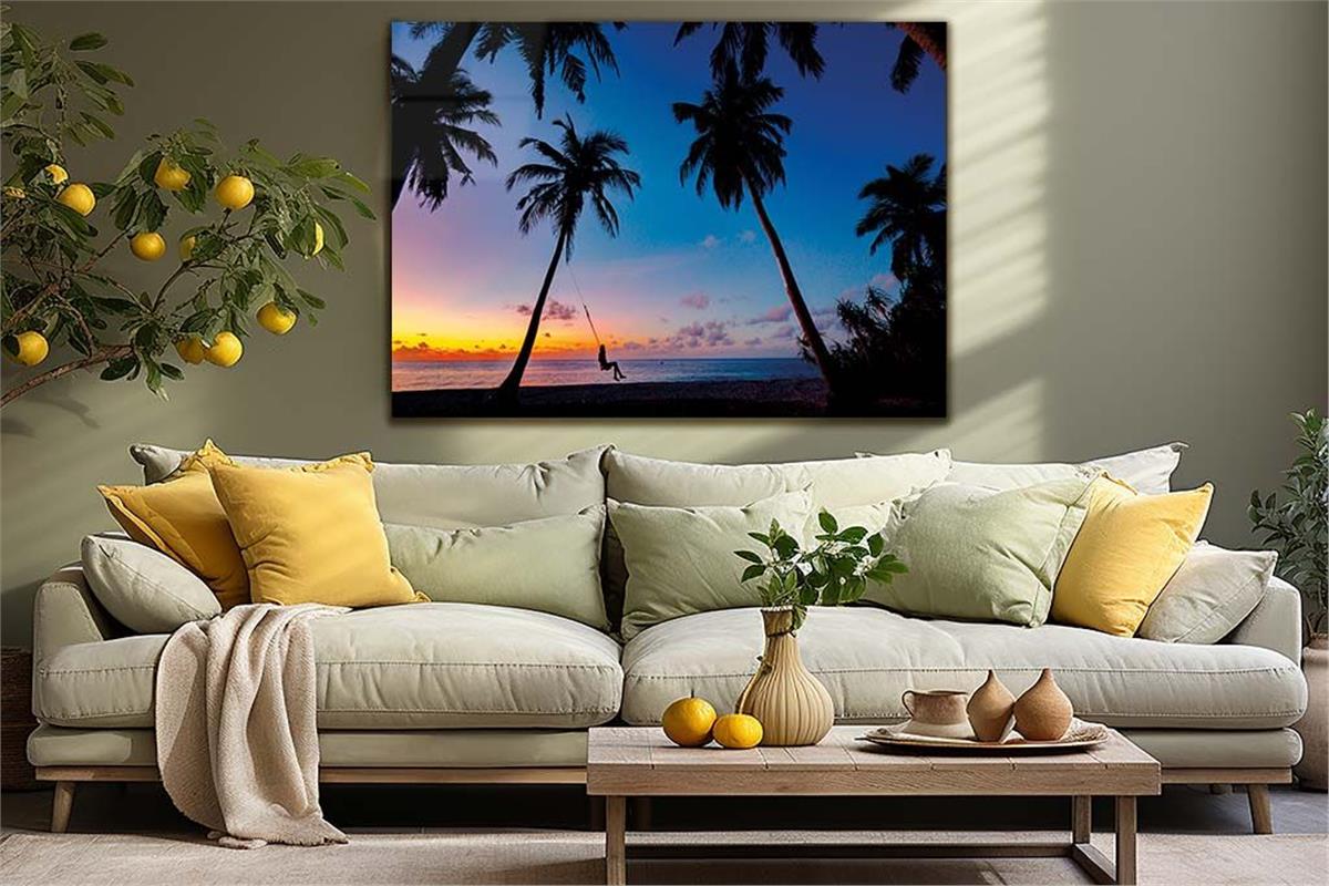 Tempered Glasss Wall Arts Natured-Themed