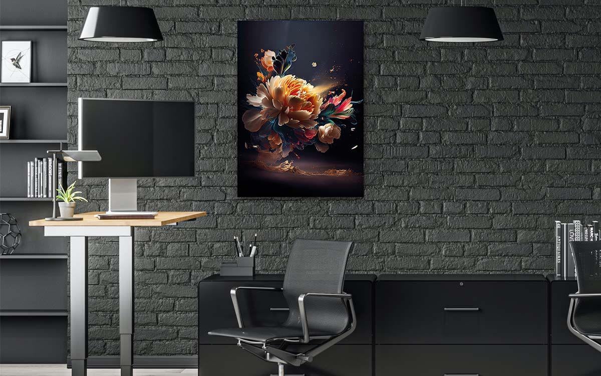 Dikey Sanat Temalı Cam Tablo 326
