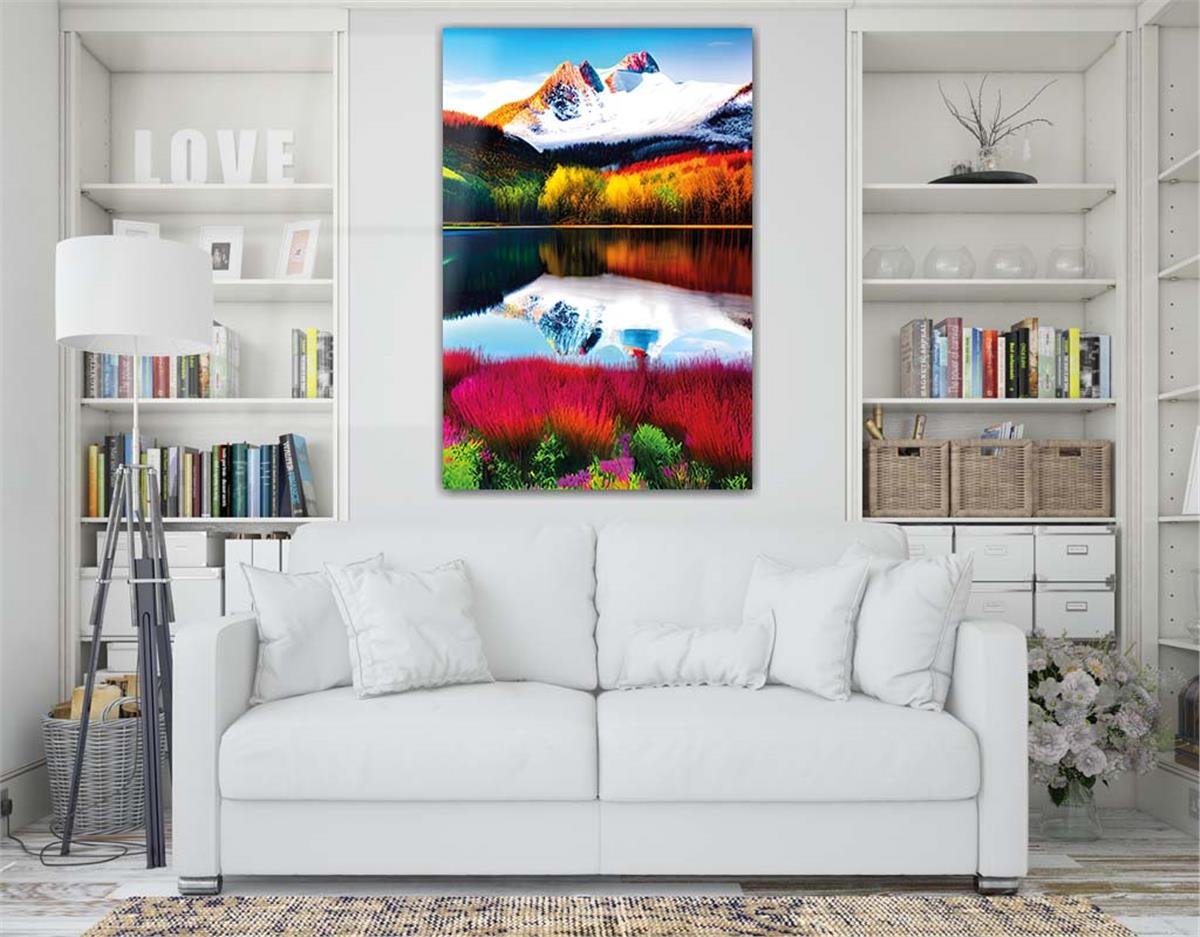 Vertical Tempered Glasss Wall Arts Natured-Themed184