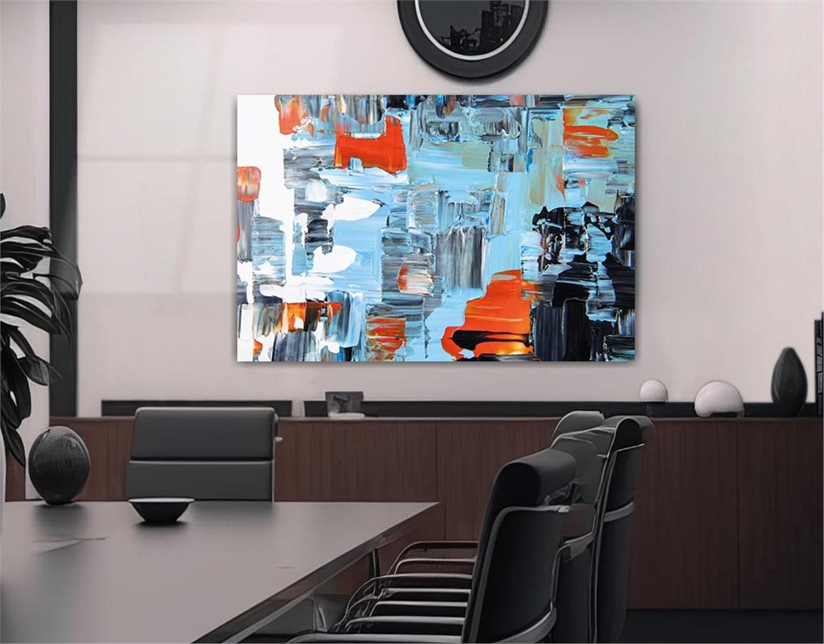 Horizontal Art-Themed Tempered Glass Wall Art 254