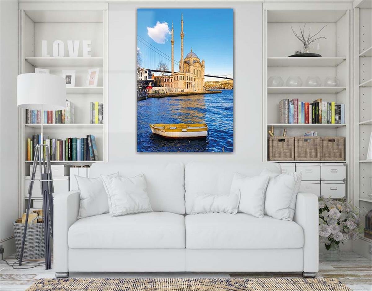 Tempered Glass Wall Art with Mosque Visual