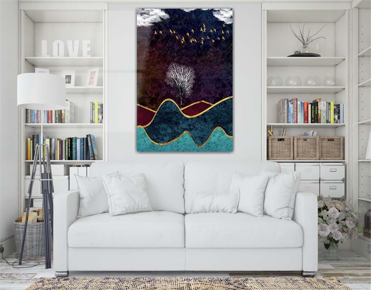 Kunst Thema auf bedrucktem Glas