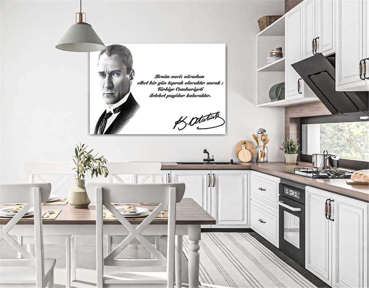 MUSTAFA KEMAL ATATÜRK GÖRSELLİ CAM TABLO