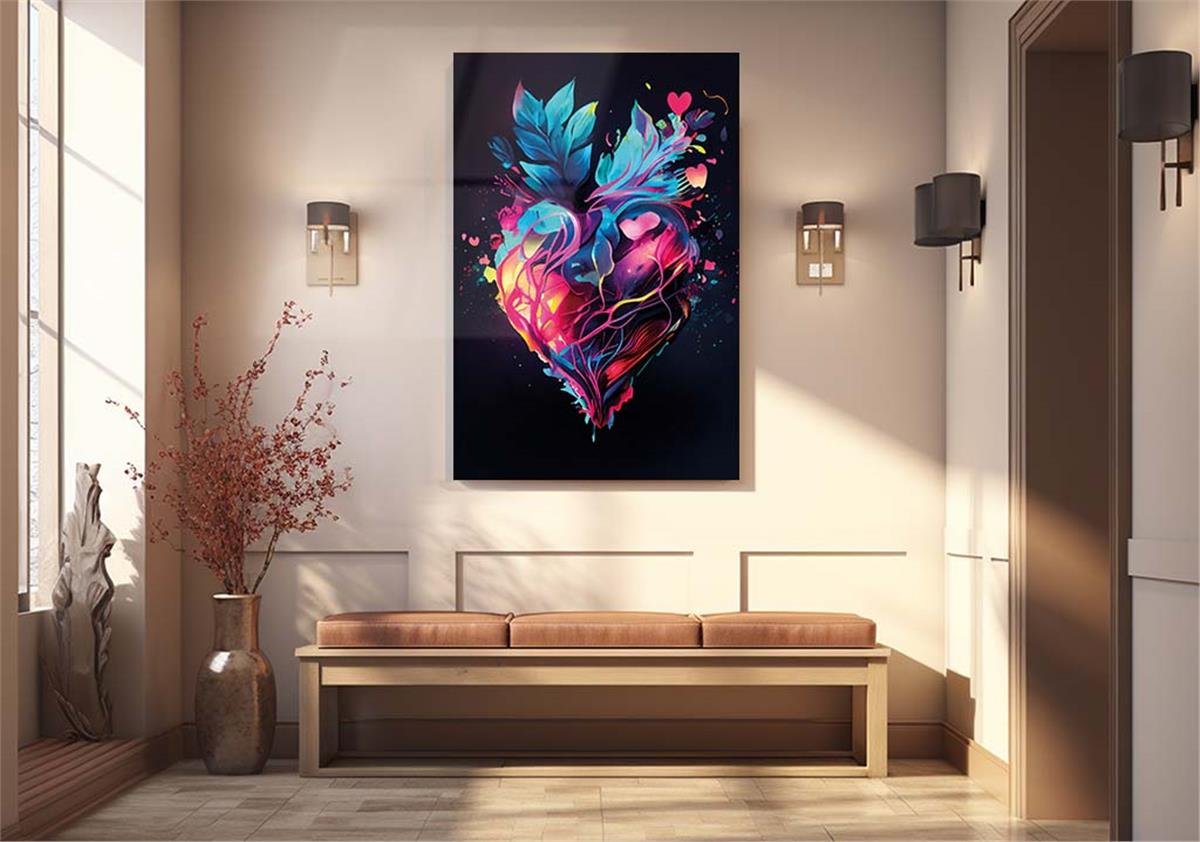 Vertical Tempered Glasss Wall Arts Natured-Themed118