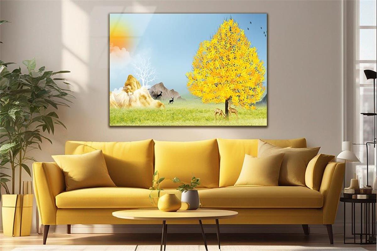 Horizontal Art-Themed Tempered Glass Wall Art 262