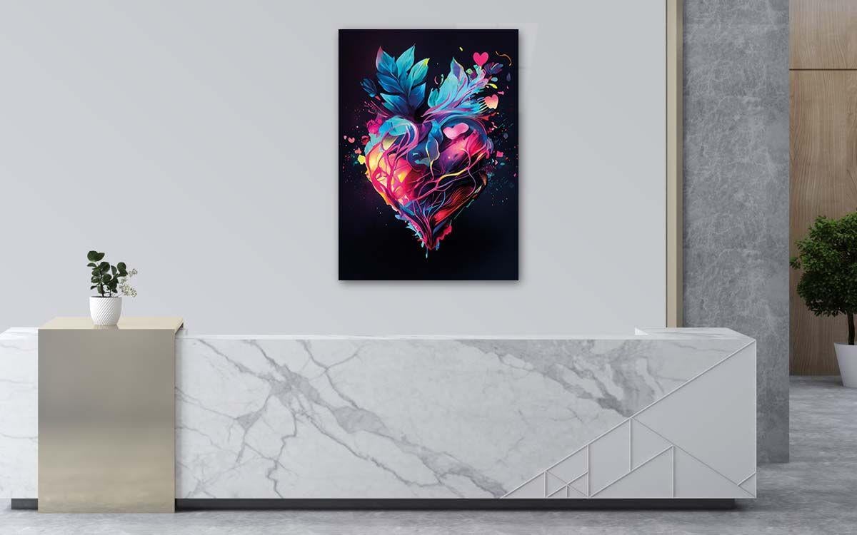 Vertical Tempered Glasss Wall Arts Natured-Themed118