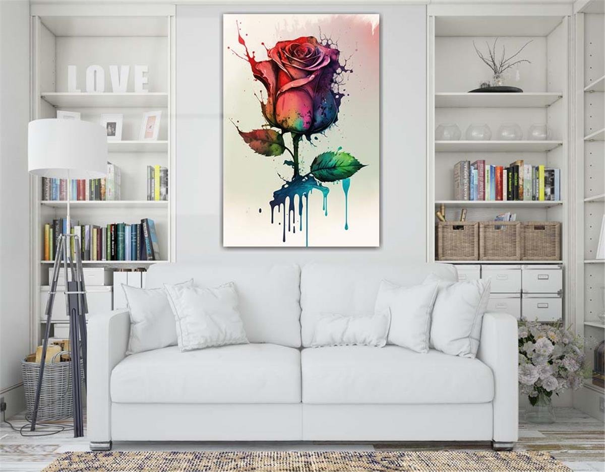 Dikey Doğa Temalı Cam Tablo124