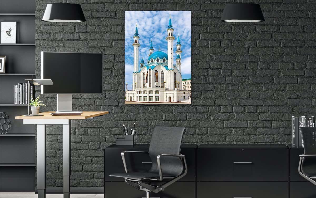 Tempered Glass Wall Art with Mosque Visual