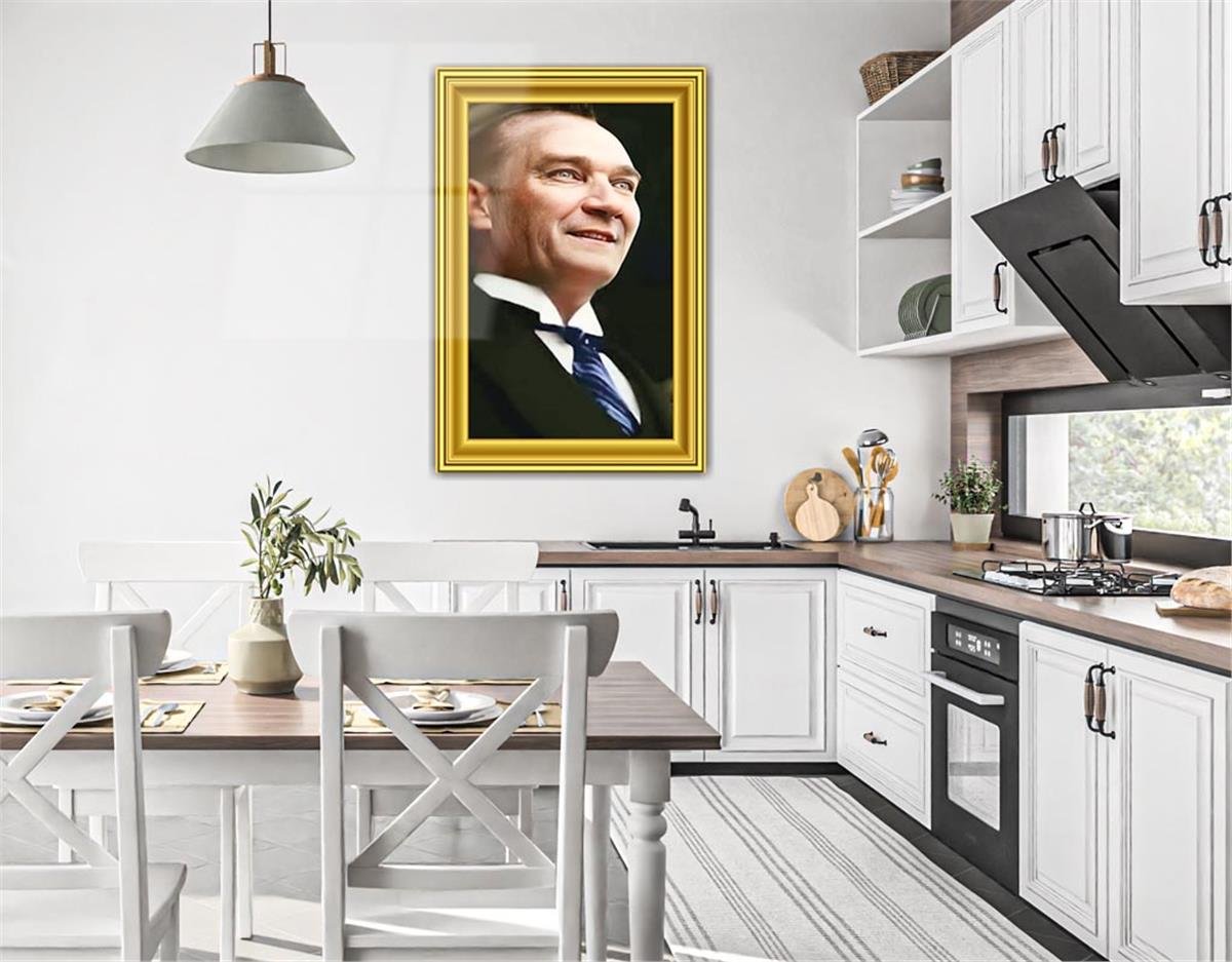 Mustafa Kemal Atatürk Gehard Glasschilderij 