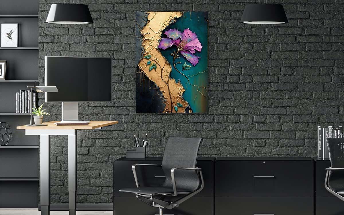 Dikey Sanat Temalı Cam Tablo 319