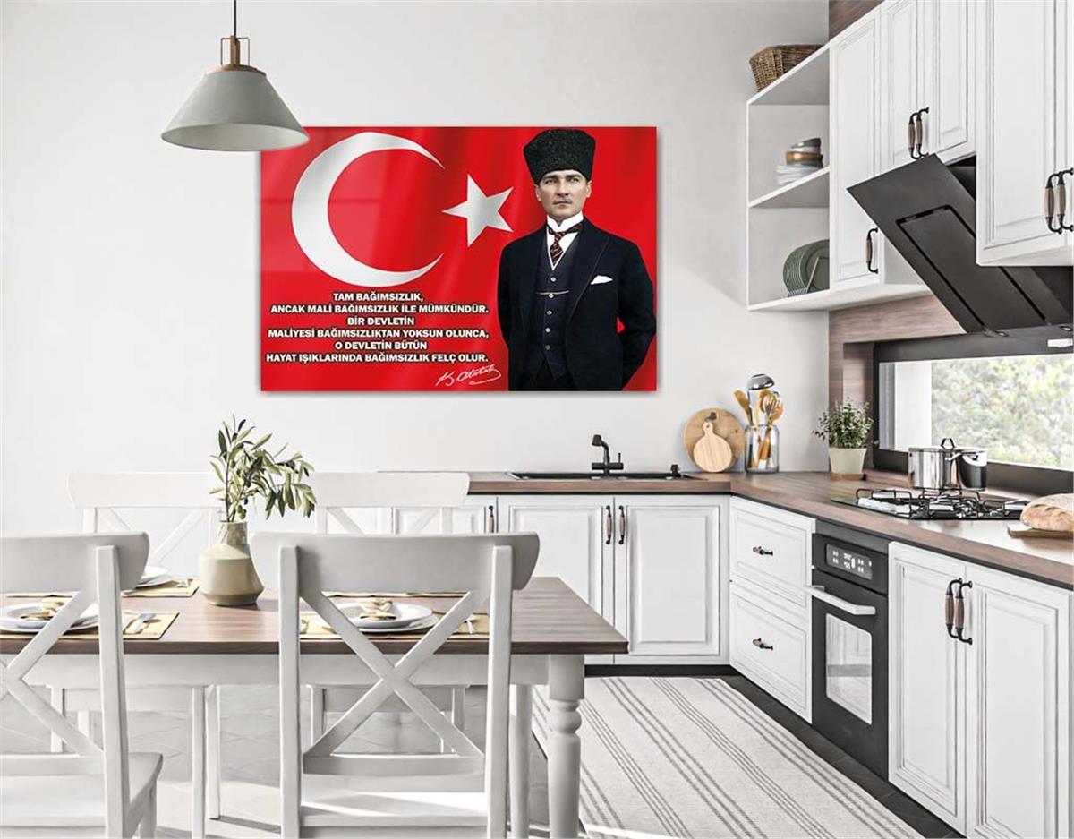 Mustafa Kemal Atatürk Glasschilderij