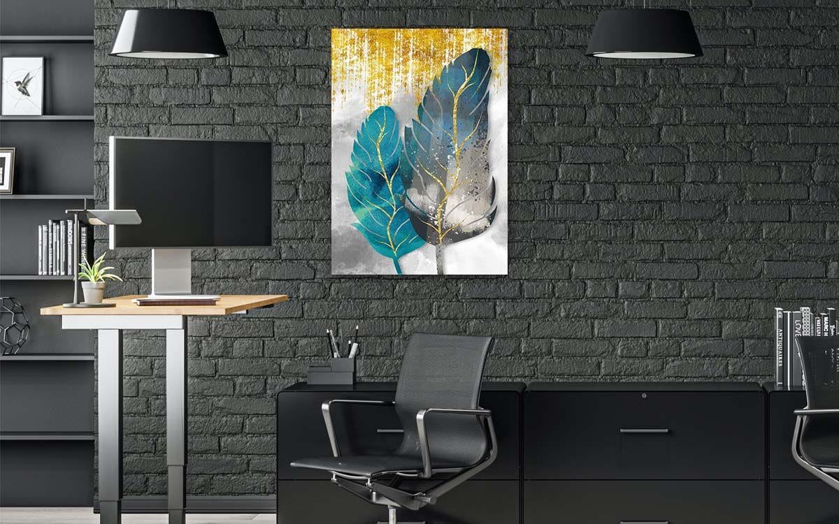 Dikey Sanat Temalı Cam Tablo 334
