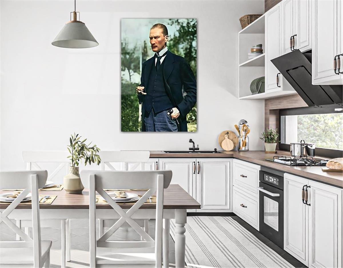 MUSTAFA KEMAL ATATÜRK GÖRSELLİ CAM TABLO