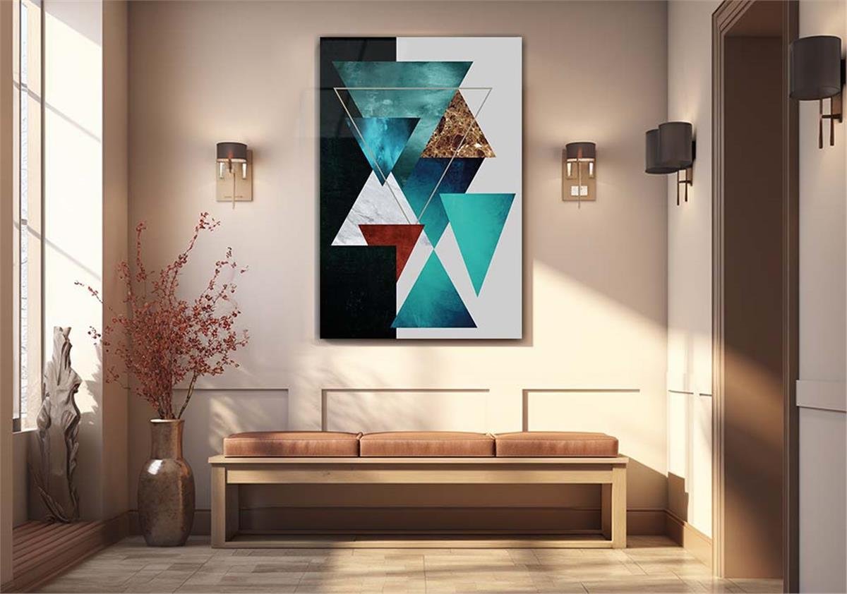 Dikey Sanat Temalı Cam Tablo 287