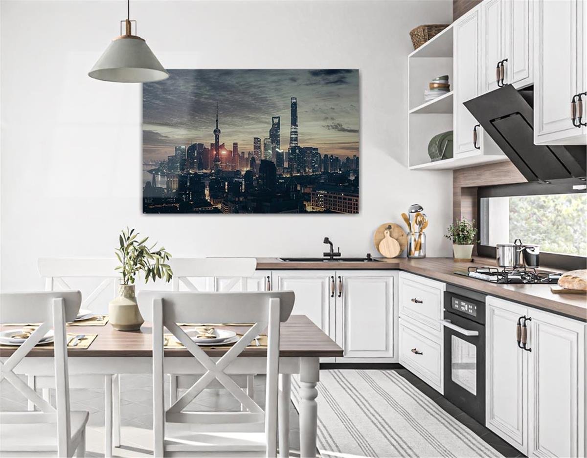 Kunst Thema auf bedrucktem Glas