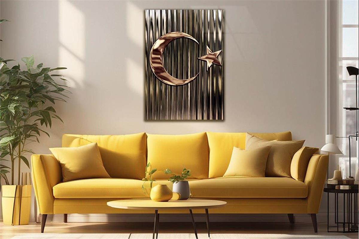 Turkish Flag Glass Wall Art